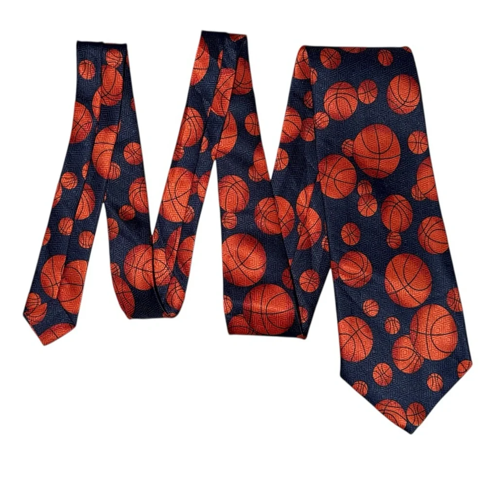 Vintage 1997 Basketball Tie – Designs by A. Rogers for‎ Silk House